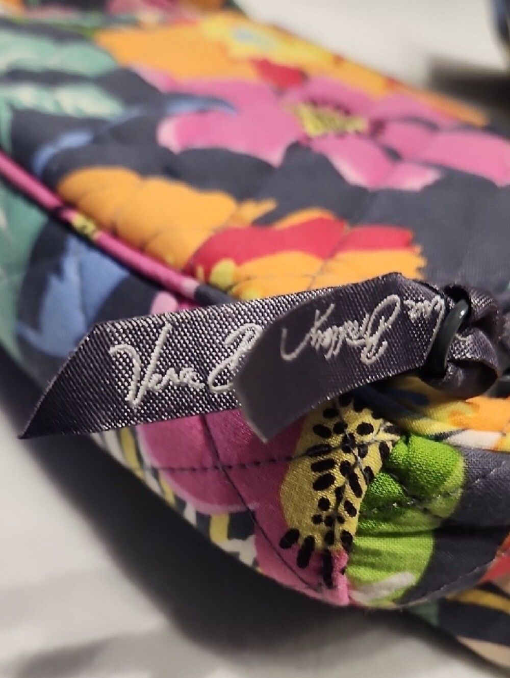 Vera Bradley 2pc. Quilted Floral Shoulder Bag in Navy Multi & Wallet - Picture 16 of 16
